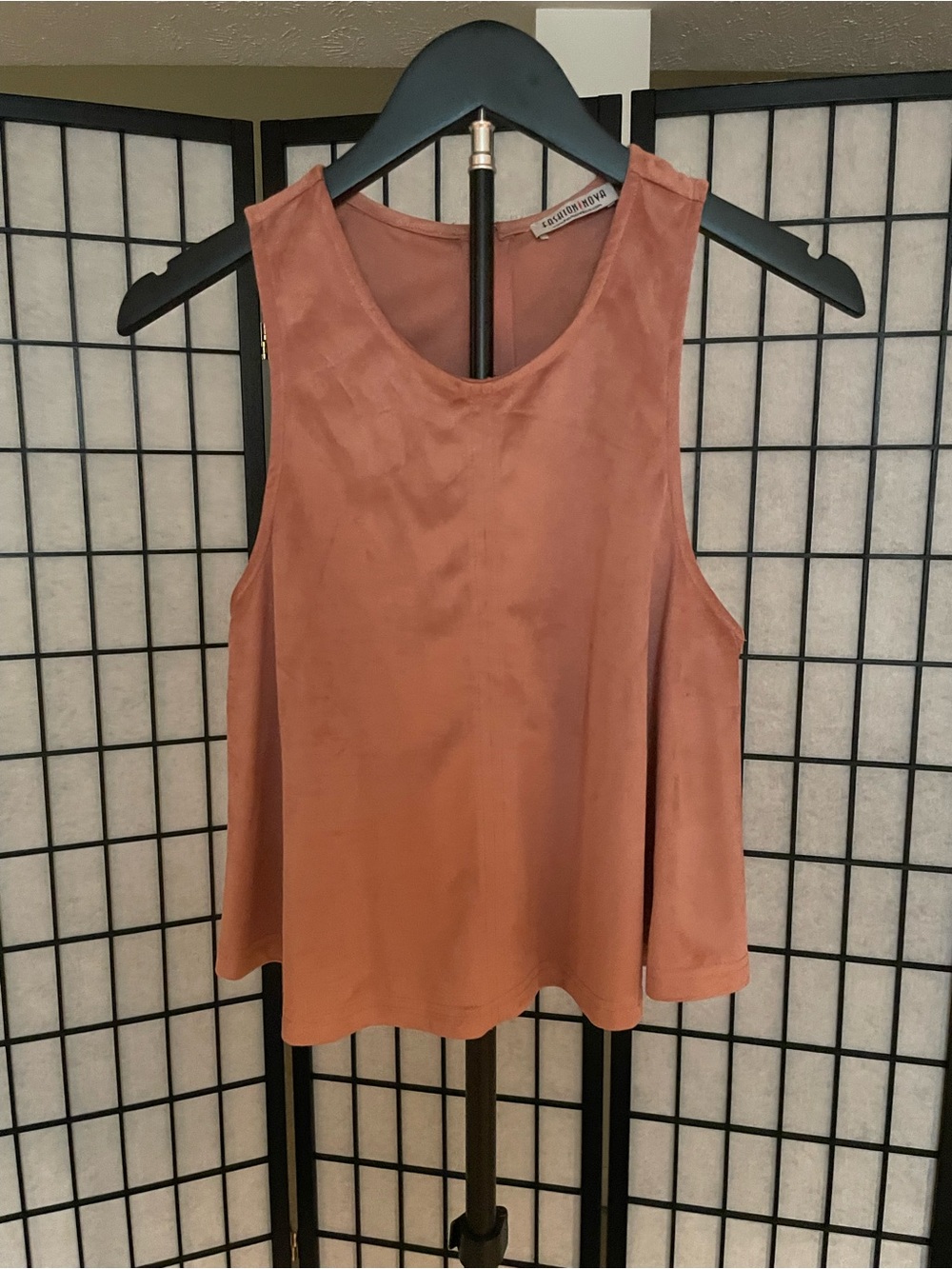 Fashion Nova Dusky Rose Sleeveless Top with Back Zip